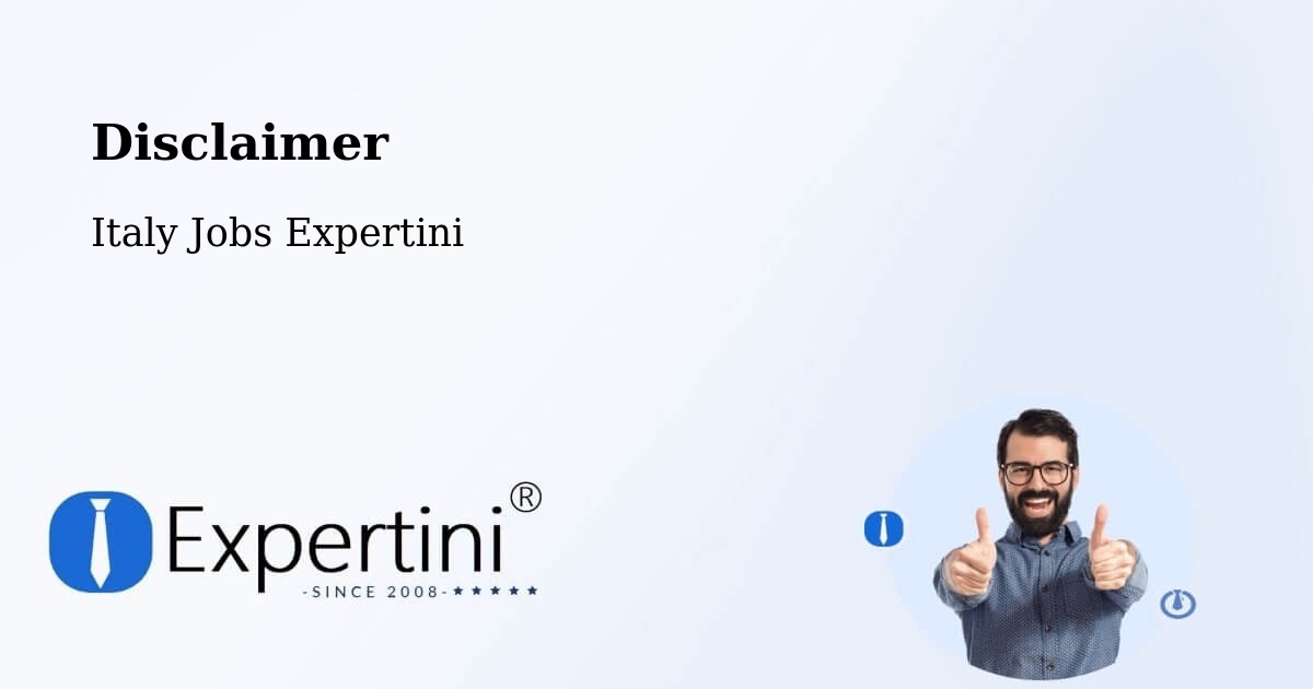 Disclaimer – Taranto - Italy Jobs Expertini